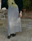 18v3 Basic long wool blend skirt