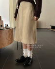 17v16 Basic corduroy mini skirt