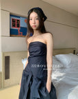 12v46 Ruched Strapless Dress – Volume & Detail