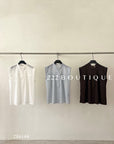 28A144- MINIMAL SLEEVELESS TOP