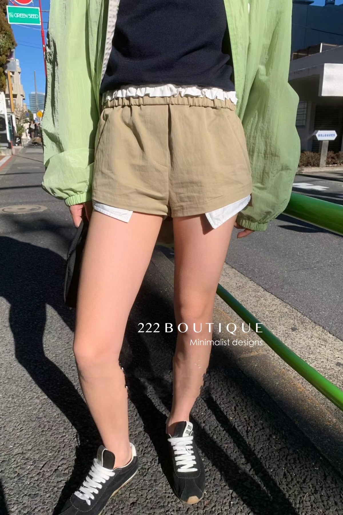 12q25 Layered cotton boxer shorts