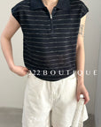 28A8 - KNIT POLO TOP