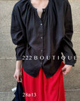 28a13- STAND COLLAR BLOUSE