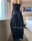 12v46 Ruched Strapless Dress – Volume & Detail
