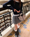 17v10 Tiered pleated mini skirt