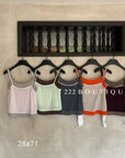 28a71 - CONTRAST KNIT CAMI