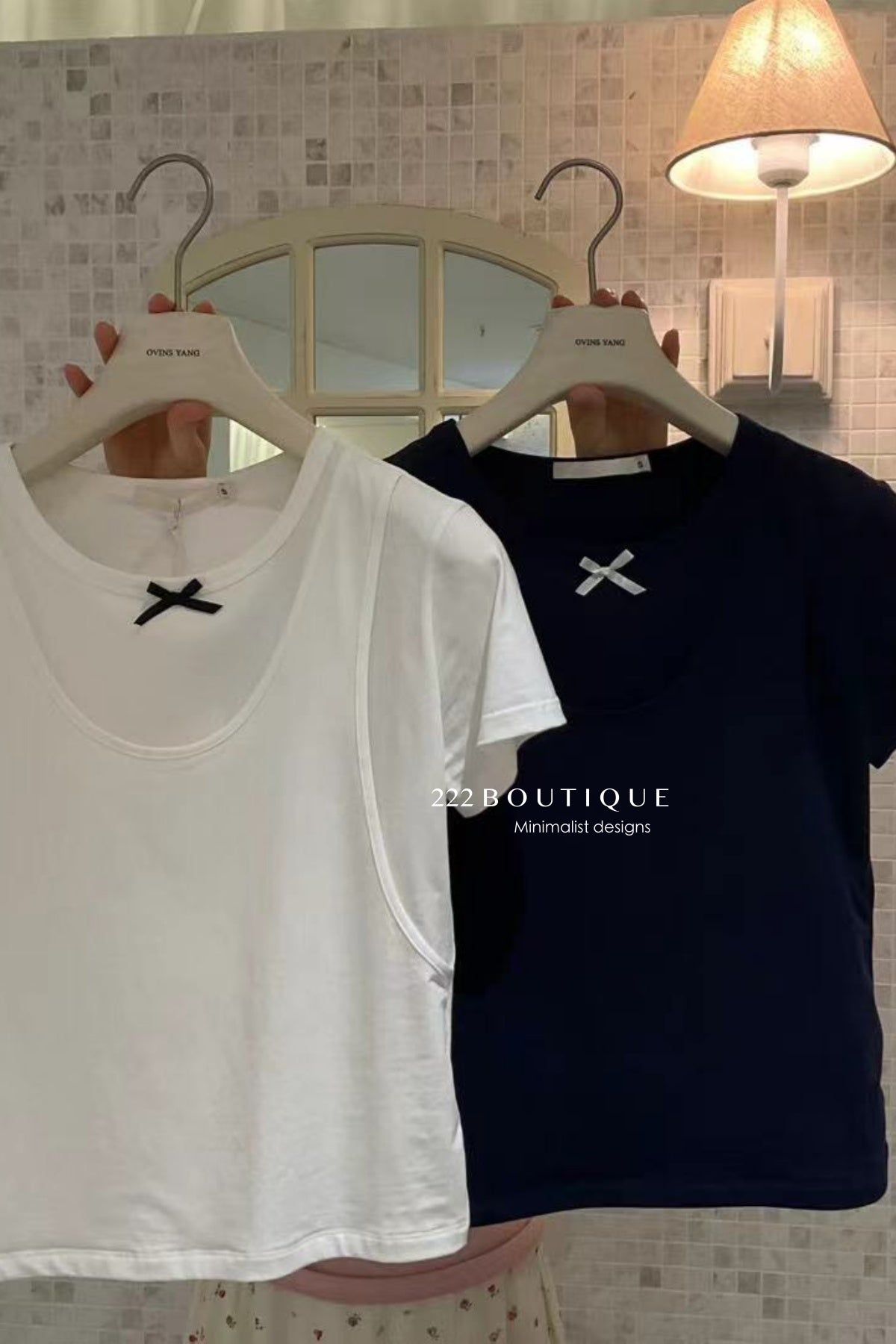 15a82 Mini bow cotton tee – soft, girly, wearable