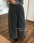 17q19 Lightweight wool-blend polka dot trousers
