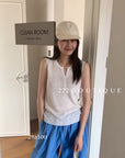 28a100 - SLEEVELESS KNIT TOP