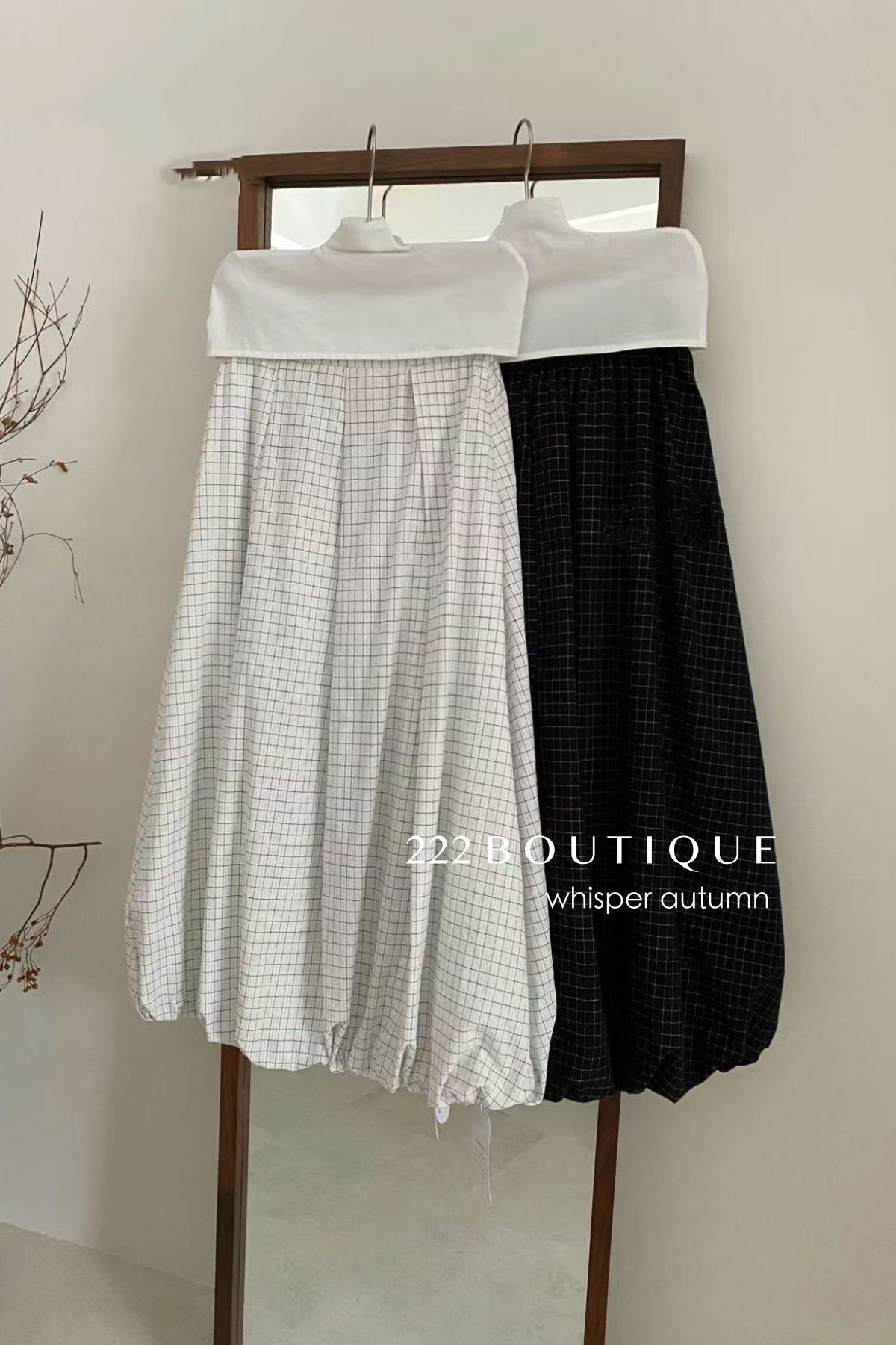 16v31 A-line elastic-waist skirt