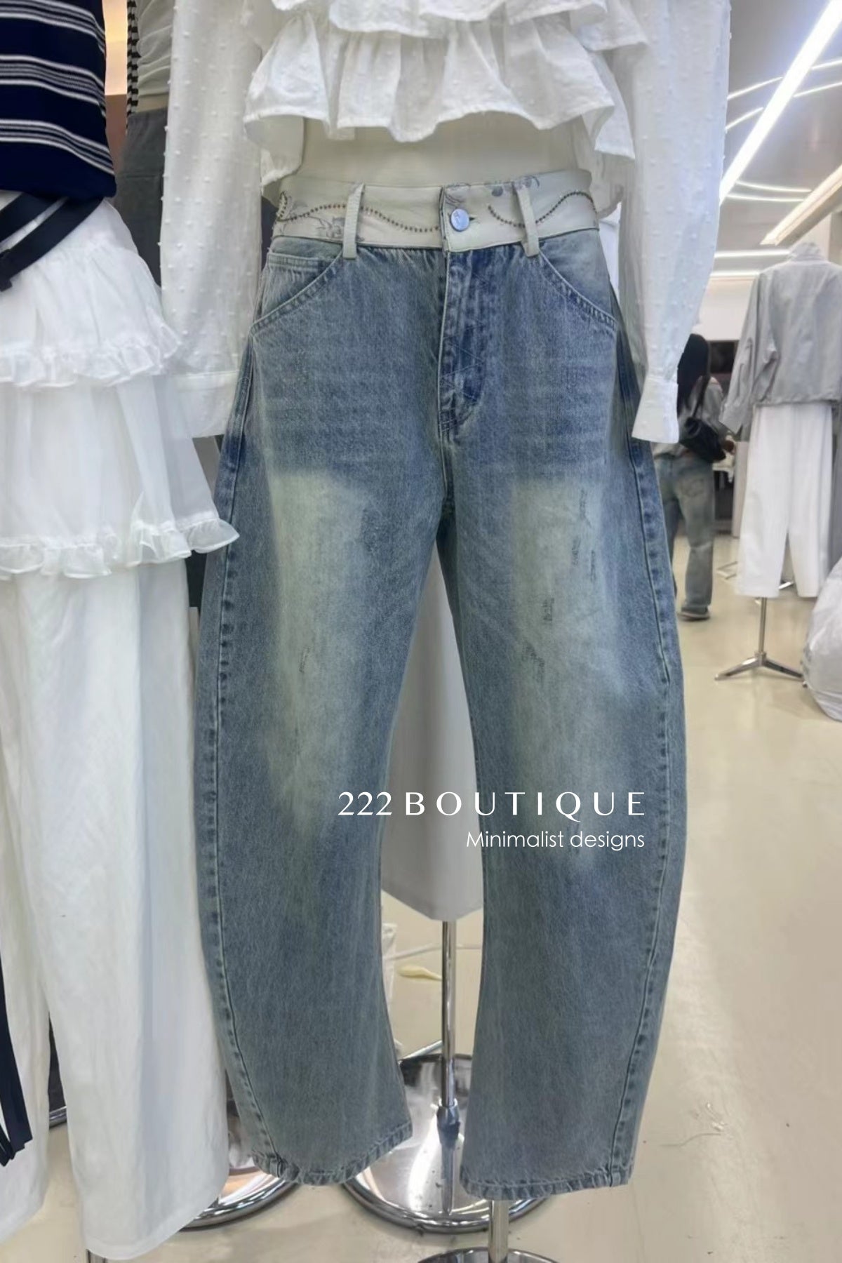 12q14 Soft-washed wide jeans – faded indigo