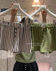 15q14 Terry striped shorts – playful & comfy