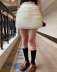 17v10 Tiered pleated mini skirt