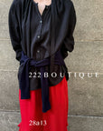 28a13- STAND COLLAR BLOUSE