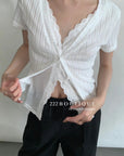12a49 Ribbed twist cardigan