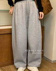 17q7 Basic cotton baggy trousers