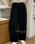 17q7 Basic cotton baggy trousers