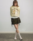 17a17 Cropped printed sweater