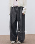 17q11 Corduroy elastic-waist pants