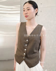 25a211- LINEN VEST