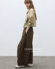 17q11 Corduroy elastic-waist pants