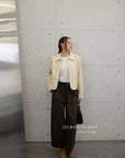 16a30 Leather jacket with Peter Pan collar and buttoned sleeves