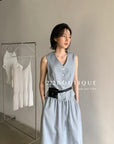 13v60 Linen midi skirt – pastel palette