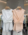 13a80 Draped wrap tops – structured elegance