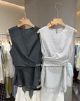 13a80 Draped wrap tops – structured elegance