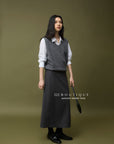 17v12 Poly pencil midi skirt
