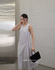 16v8 Tiered round-neck silk dress