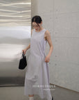 16v8 Tiered round-neck silk dress