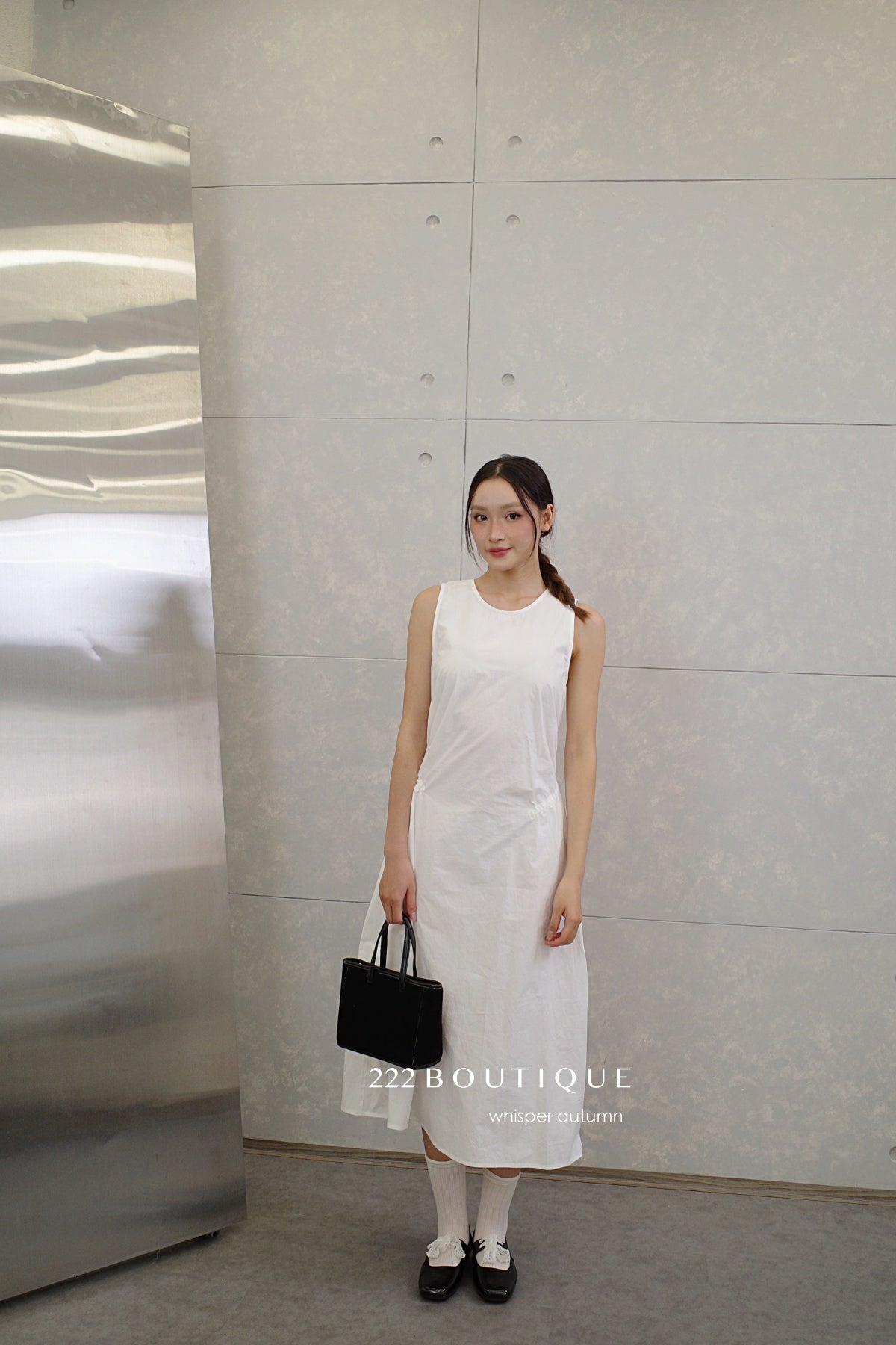 16v8 Tiered round-neck silk dress