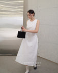 16v8 Tiered round-neck silk dress