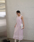 16v8 Tiered round-neck silk dress