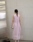 16v8 Tiered round-neck silk dress