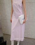 16v8 Tiered round-neck silk dress