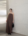 15v16 Textured pinafore dress with lace hem