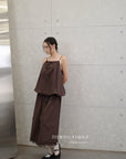 15v16 Textured pinafore dress with lace hem