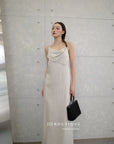 13v12 Linen strappy dress with back cut-out