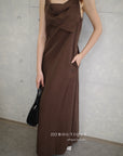 13v12 Linen strappy dress with back cut-out
