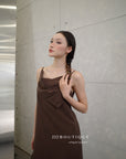 13v12 Linen strappy dress with back cut-out