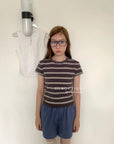 15a74 Striped fitted tee – stretch cotton essential