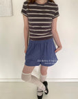 15a74 Striped fitted tee – stretch cotton essential