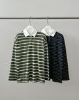 17a32 Striped polo shirt with notch collar