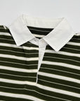 17a32 Striped polo shirt with notch collar