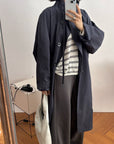 17a33 Trench coat with stand collar