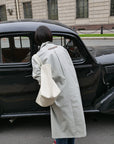 17a33 Trench coat with stand collar
