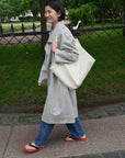 17a33 Trench coat with stand collar