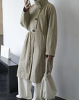17a33 Trench coat with stand collar